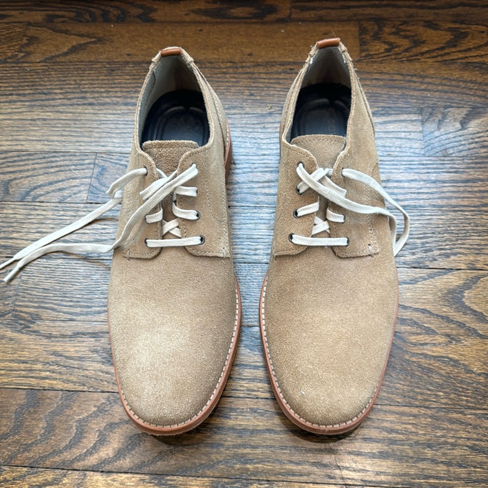 Cole Haan C29705 Mens Feathercraft Grand Oxfords Tan Beige Suede Size 10M